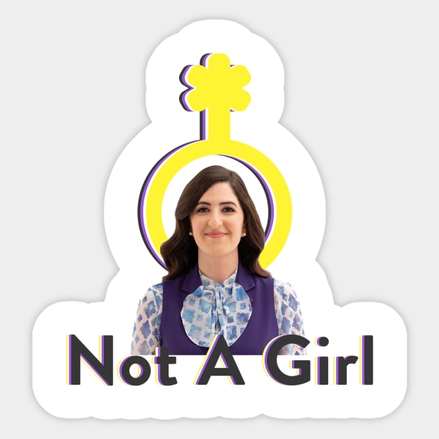 Not a Girl Sticker by docninj